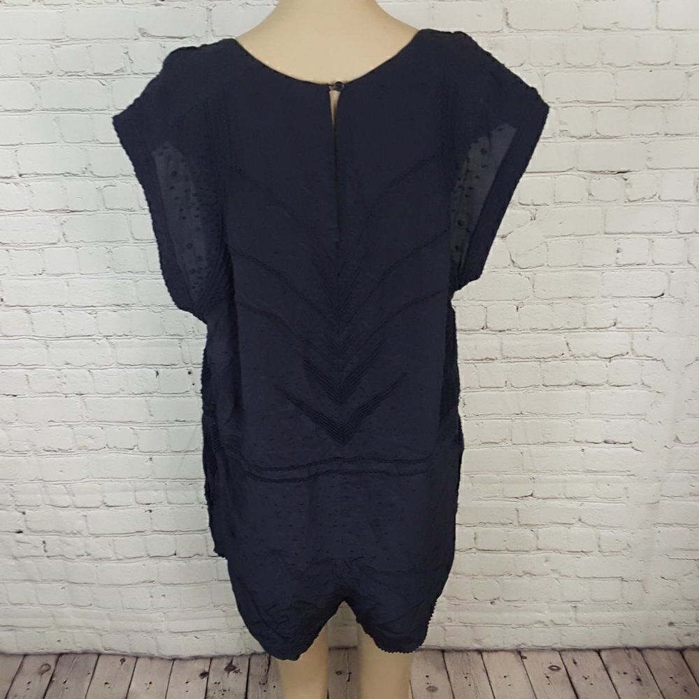 IRO Austin Romper Navy Blue embroidered 40 8 NEW - Picture 8 of 10